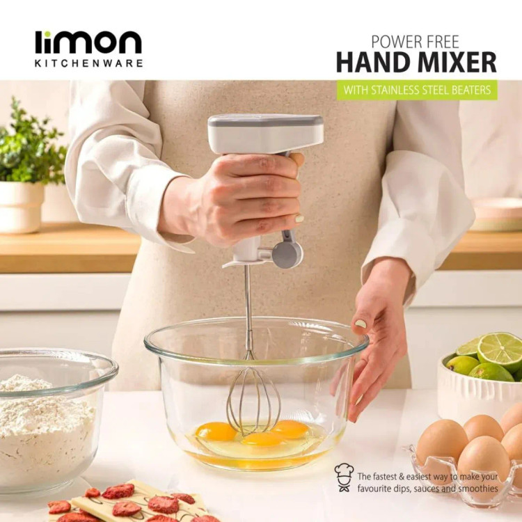 نحوه کار با همزن دستی چرخان لیمون برای مخلوط کردن تخممرغ و خمیر در آشپزخانه