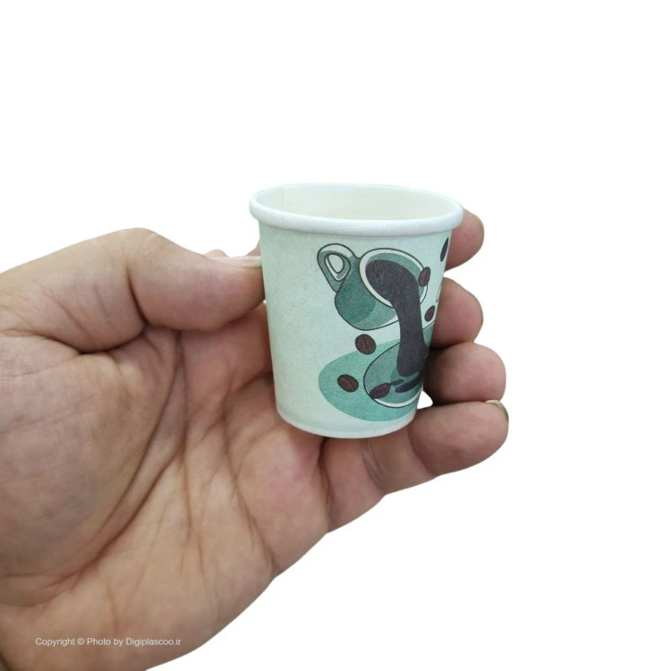 لیوان یکبار مصرف کاغذی مدل شات قهوه 90cc بسته 50 عددی