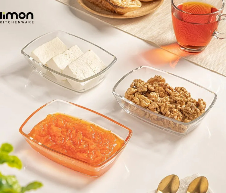 پیاله سرو 6 عددی کوچک لیمون مدل شیشه ای کد 2225