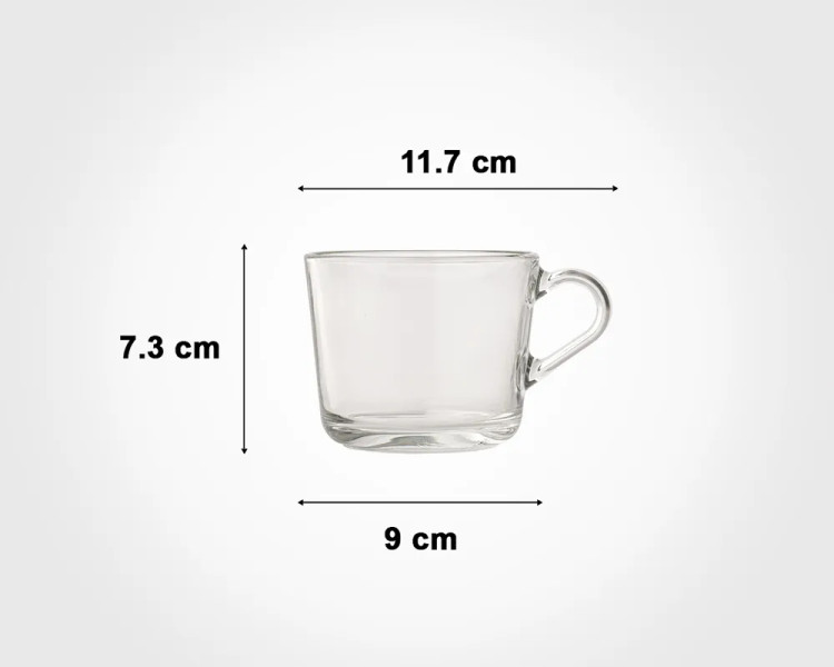 فنجان لیمون مدل دسته دار کد DH2282 مجموعه 6 عددی
