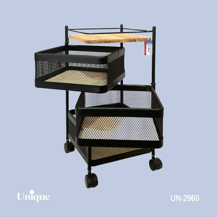جای سیب زمینی و پیاز یونیک مدل UN2960 سه طبقه توری مربع