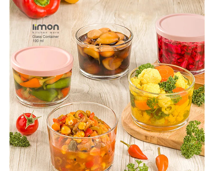 خرید ظرف شیشه ای ۱۸۰ میلی لیتر لیمون
