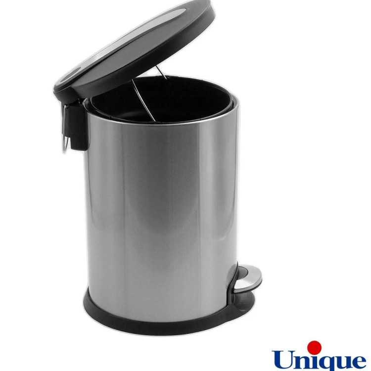 سطل زباله پدالی یونیک مدل استیل (ظرفیت ۱۲ لیتر) کد UN-4420