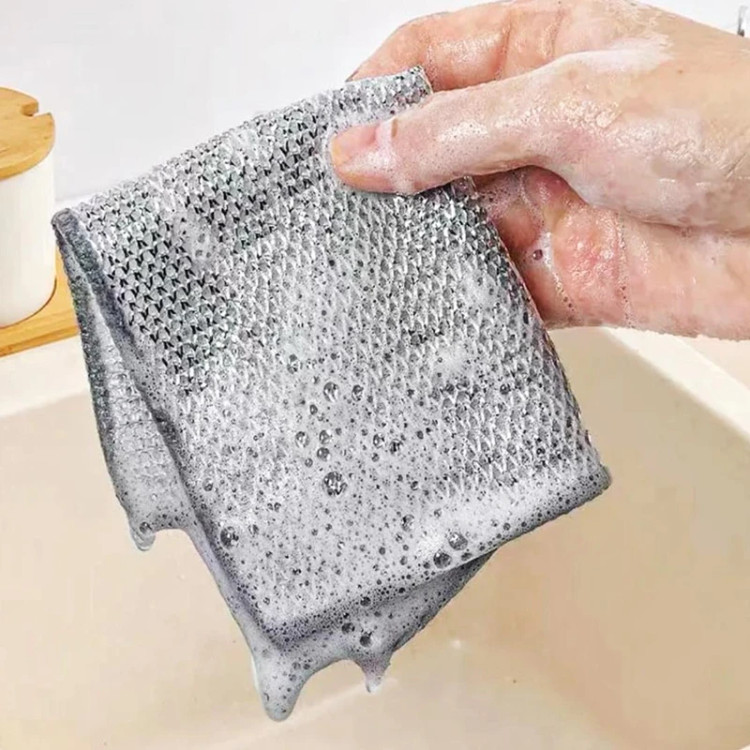 اسکاچ سیمی نانو 2 لایه مدل دستمالی ضدخش (بسته ۵ عددی)