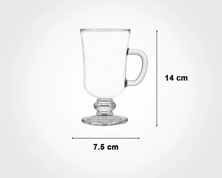 ماگ پایه دار دسته دار مخصوص چای و نسکافه
