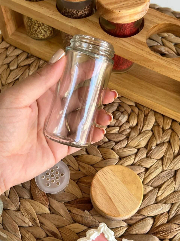 ظرف ادویه نمکدان دار شیشه ای لیمون دیجی پلاسکو