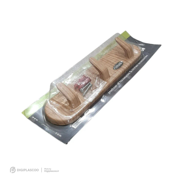 دیوارکوب و آویز لباس اطلس طرح چوب مدل البرز