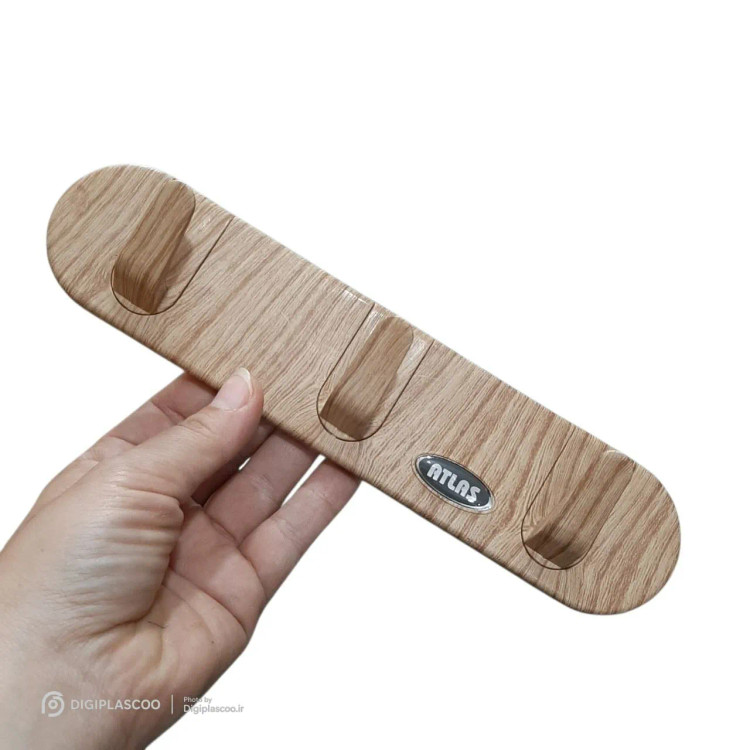 ابعاد و اندازه آویز دیواری طرح چوب ۳ شاخه اطلس