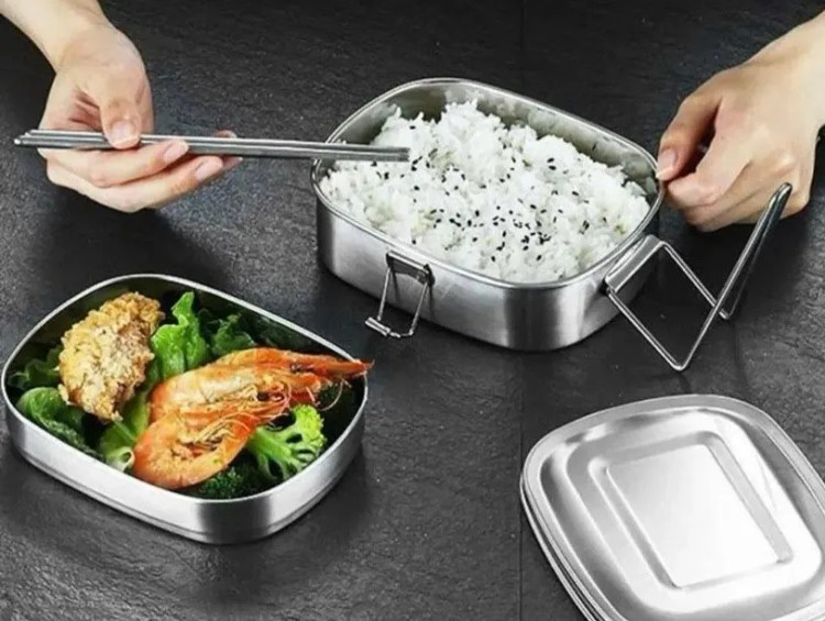 ظرف غذا استیل سفری و کمپینگ (مدل کتابی و گرد)