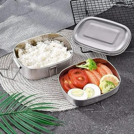 ظرف غذا استیل سفری و کمپینگ (مدل کتابی و گرد)