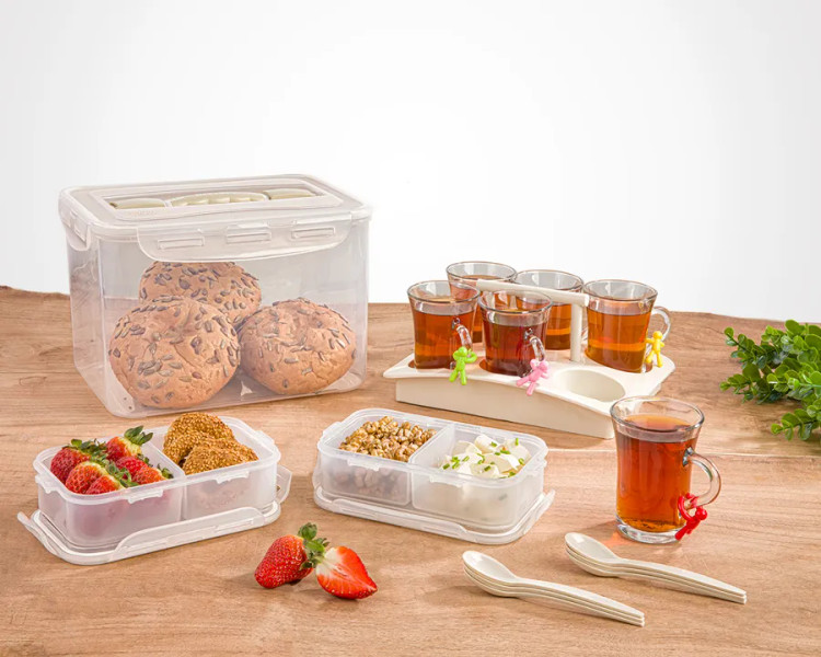 سرویس چای خوری مسافرتی ۶ نفره لیمون کد 4303