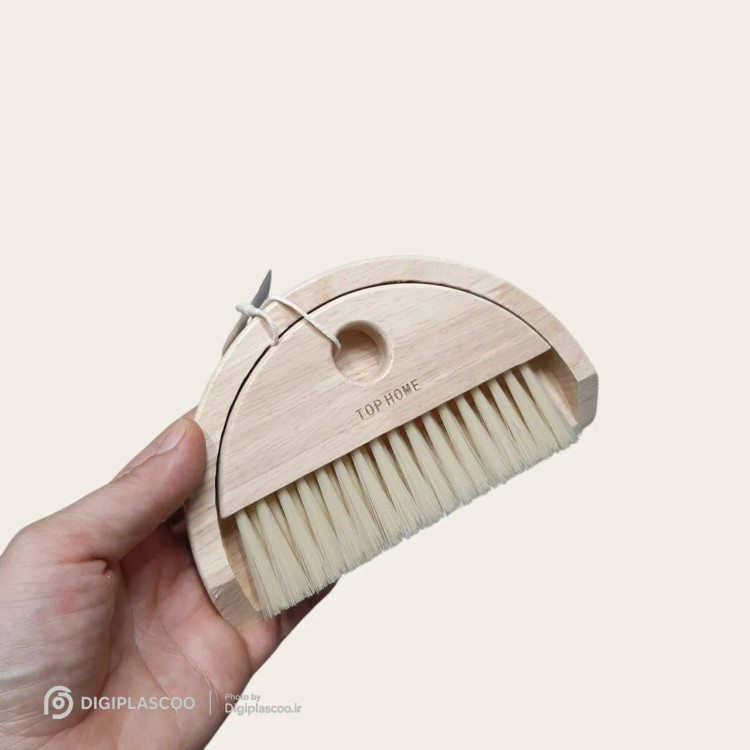 ست جارو و خاک انداز چوبی رومیزی تاپ هوم (Top Home) مدل مینی