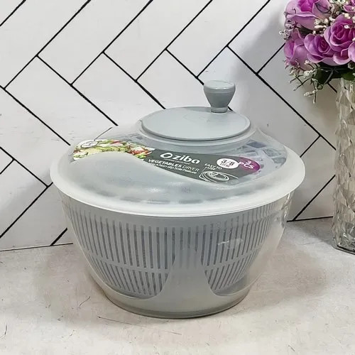سبزی خشک کن زیباسازان مدل چیلان رنگ طوسی با دستگیره چرخشی