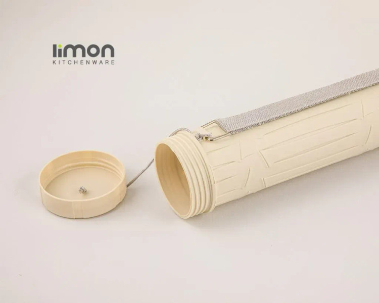 جای سیخ لیمون مدل بامبو کد DH1710 درب باز به همراه بند دوشی