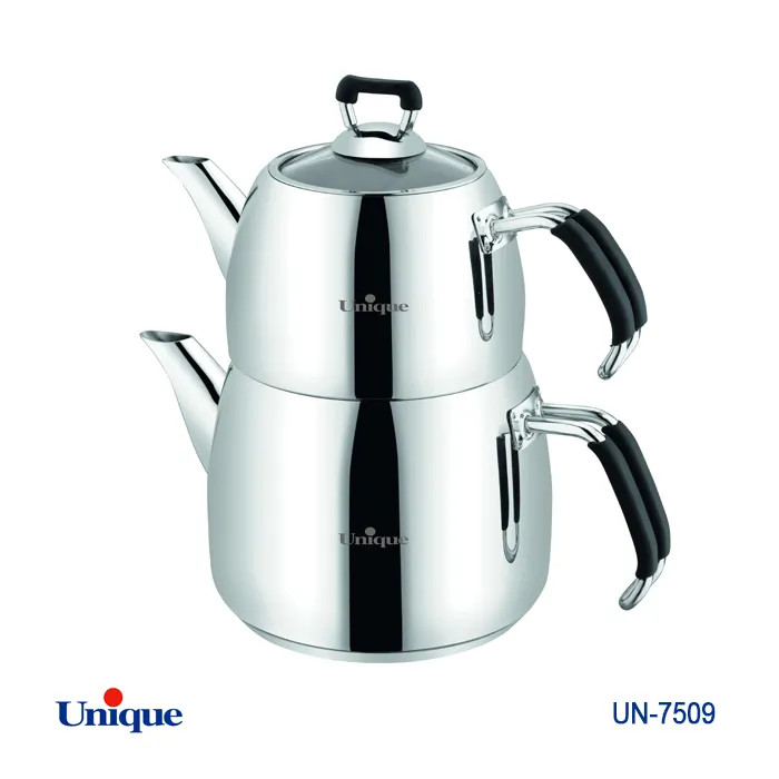 ست کتری و قوری استیل یونیک 2.5 لیتر کد UN-7509
