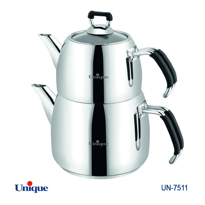 ست کتری و قوری استیل یونیک 3 لیتر کد UN-7511