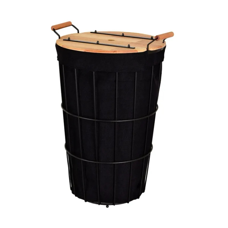 سبد رخت چرک یونیک فلزی درب چوبی (مدل UN-2921 و UN-2922)