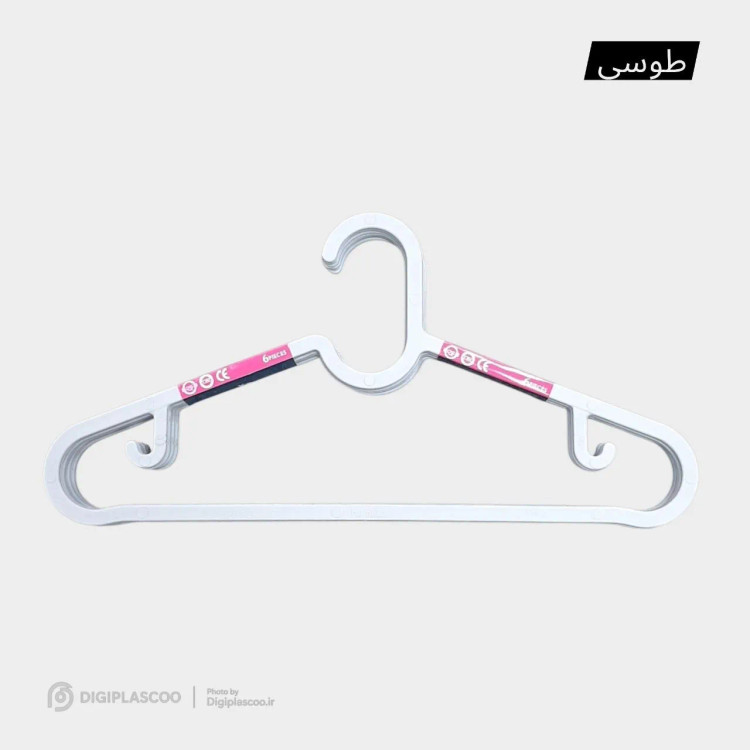 چوب لباسی هوم کی مدل زیبا کد ۰۲ بسته ۶ عددی | در ۲ سایز