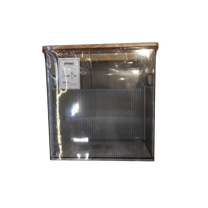 سطل زباله و کاغذ لیمون رویه چوبی کد 2501 ظرفیت 5 لیتر