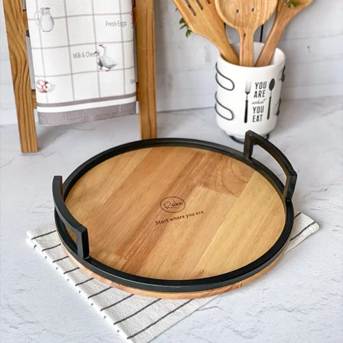 سینی چوبی گرد رایکا مدل مارینا